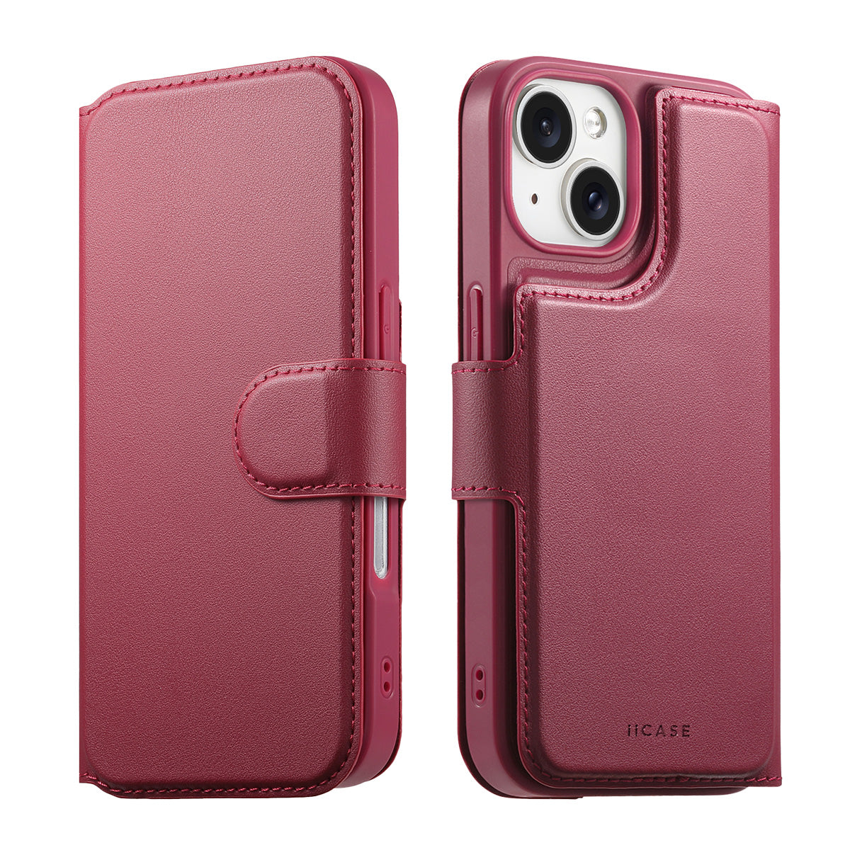 MagSafe Detachable Wallet iPhone Case - Burgundy