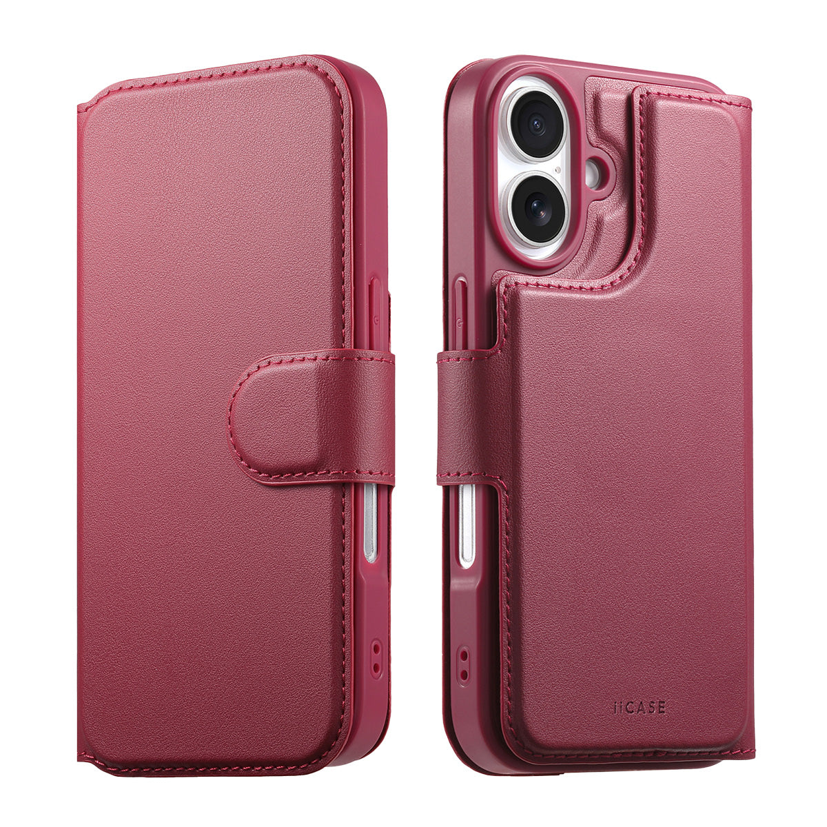 MagSafe Detachable Wallet iPhone Case - Burgundy