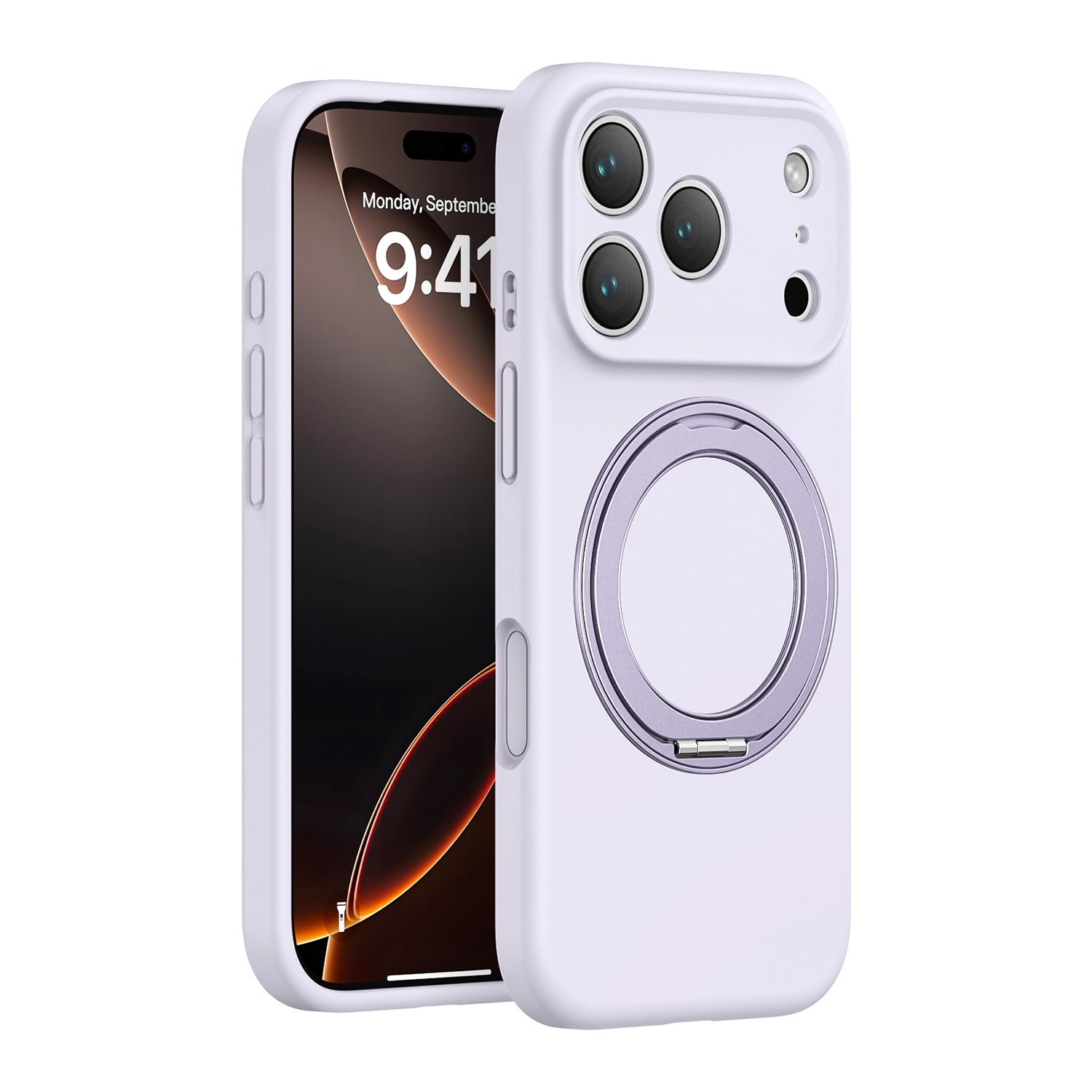360 Ring Stand Liquid Silicone iPhone Case