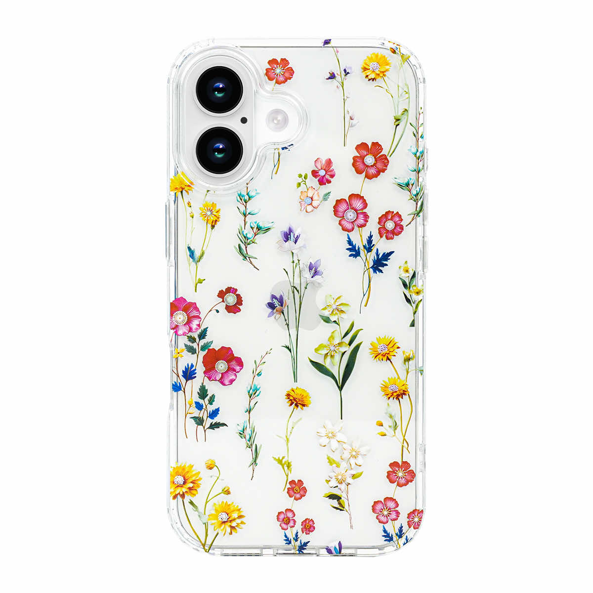 Holographic Wildflower Clear iPhone Case