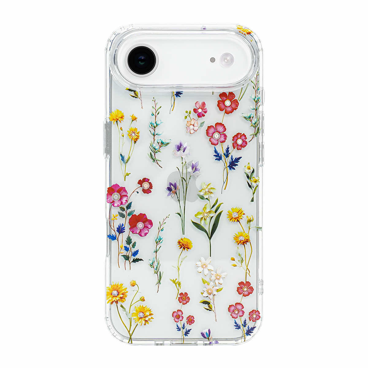 Holographic Wildflower Clear iPhone Case