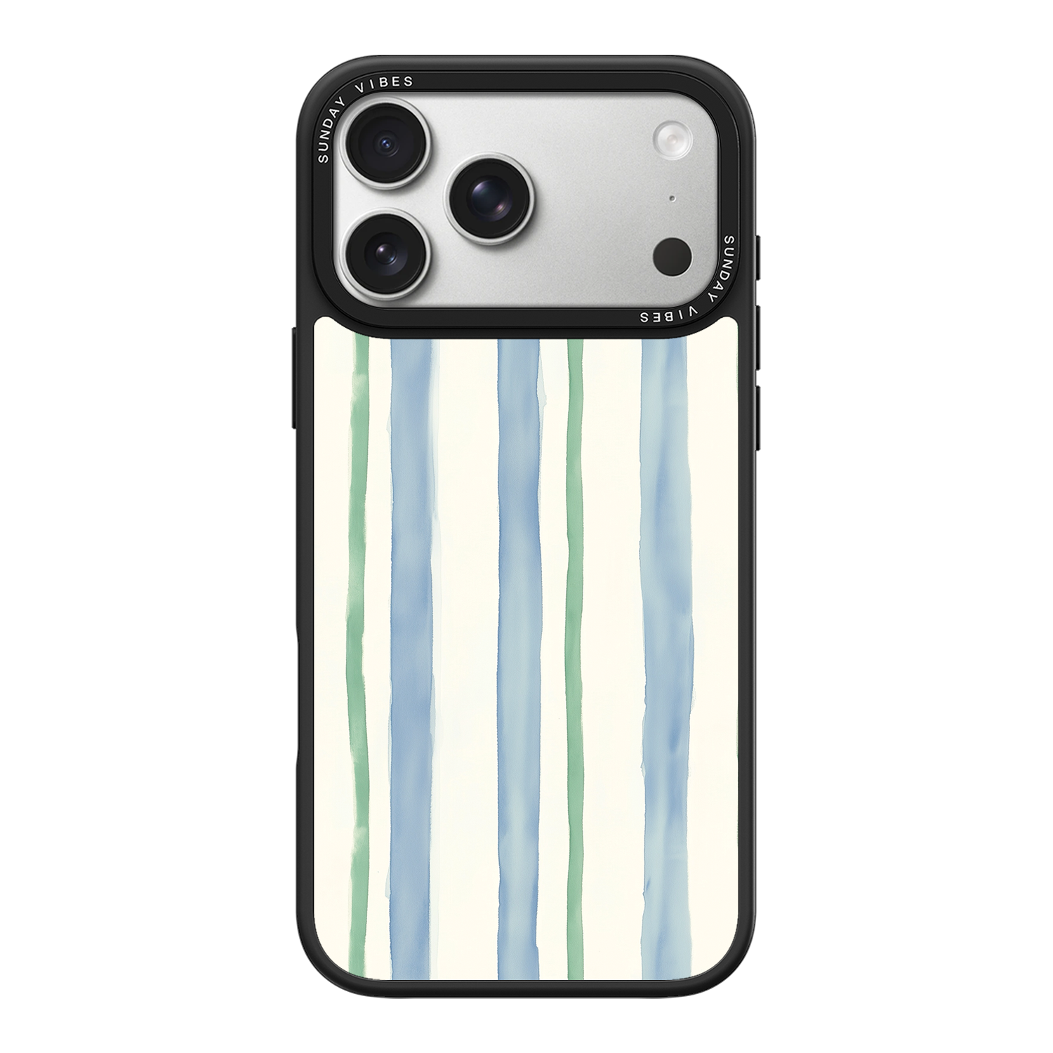 Azure Meadow Stripe iPhone Case