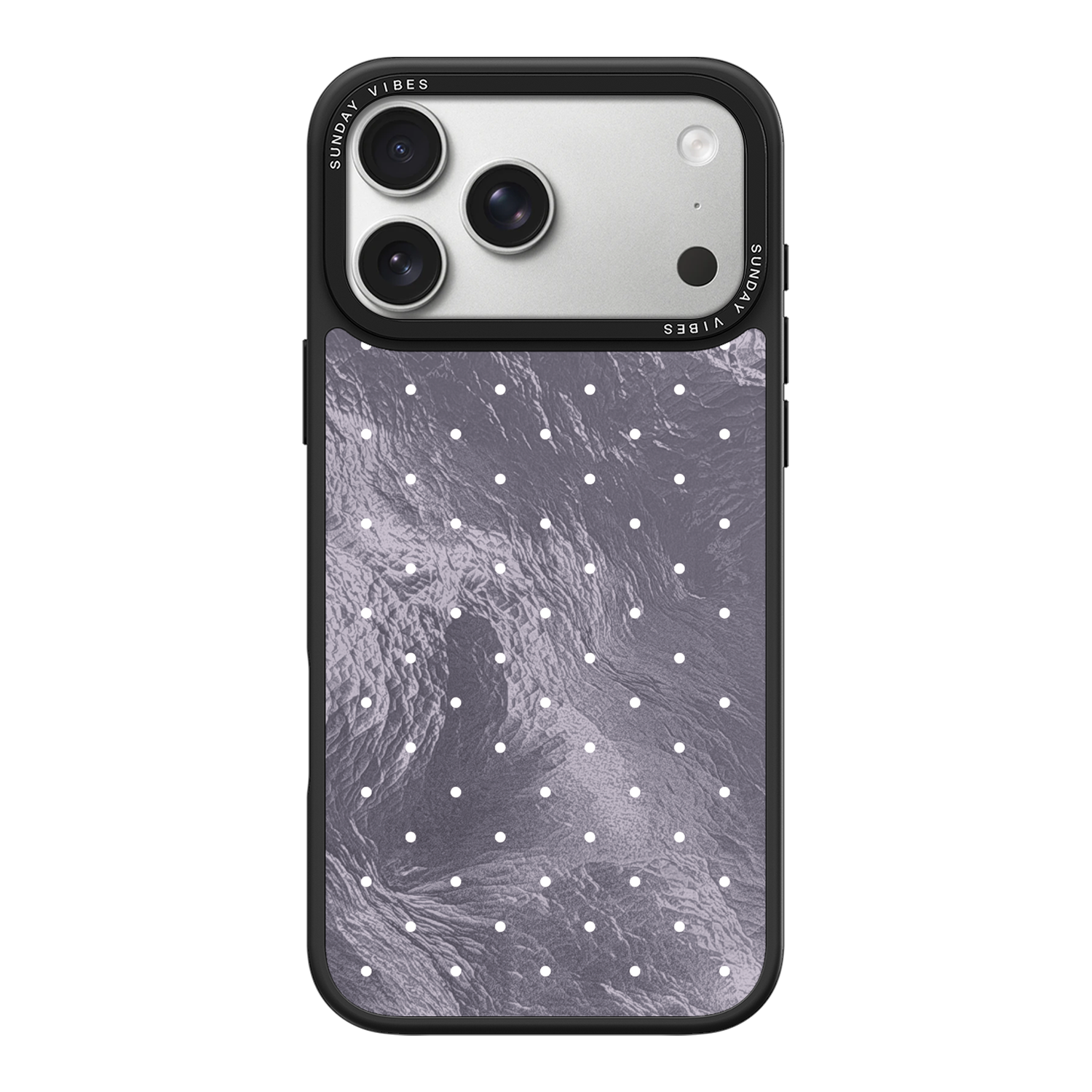 Silver Moon Dots iPhone Case