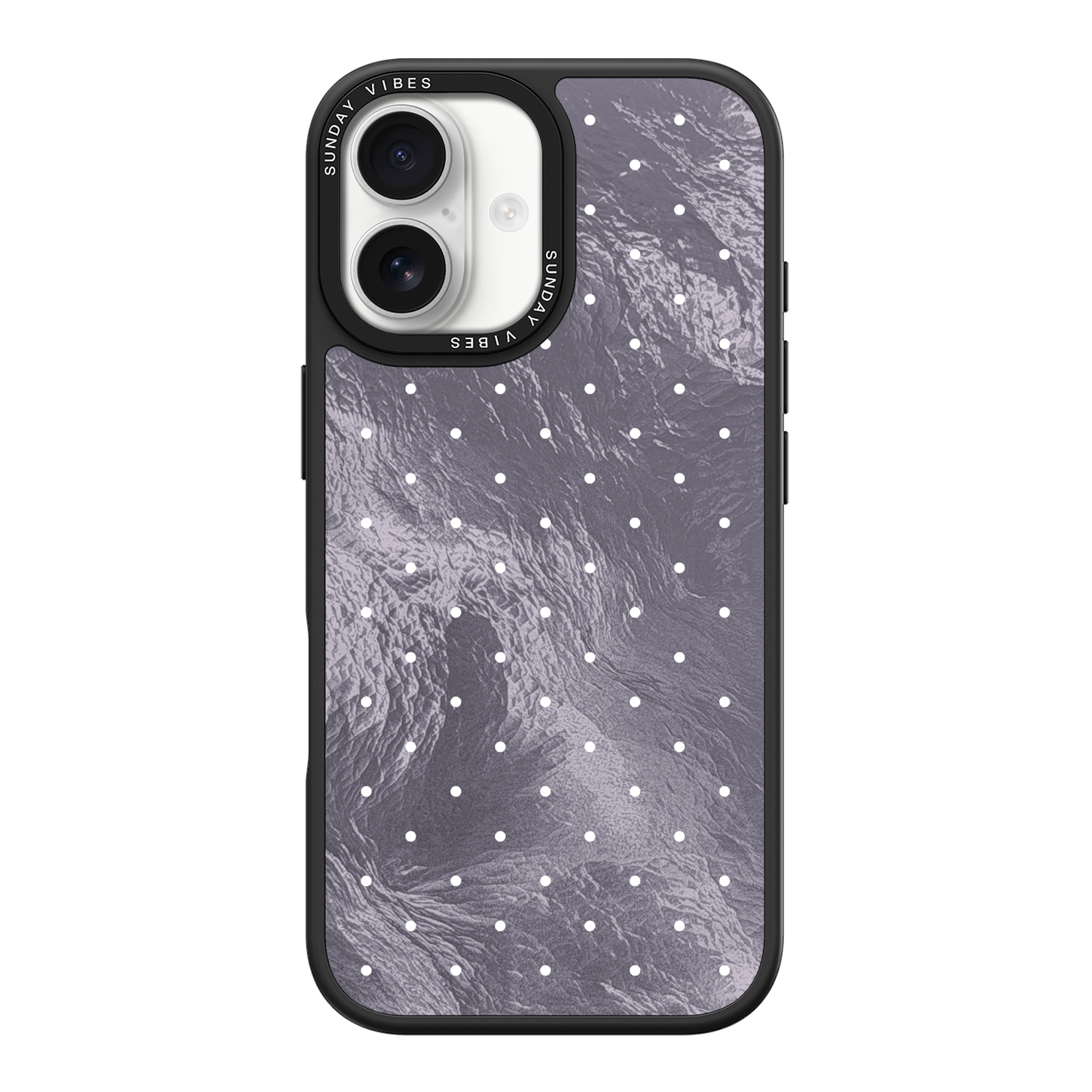 Silver Moon Dots iPhone Case