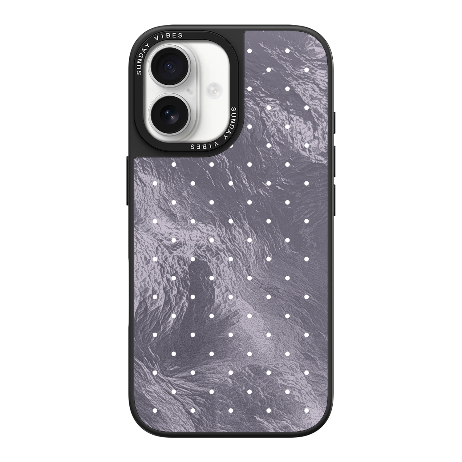 Silver Moon Dots iPhone Case
