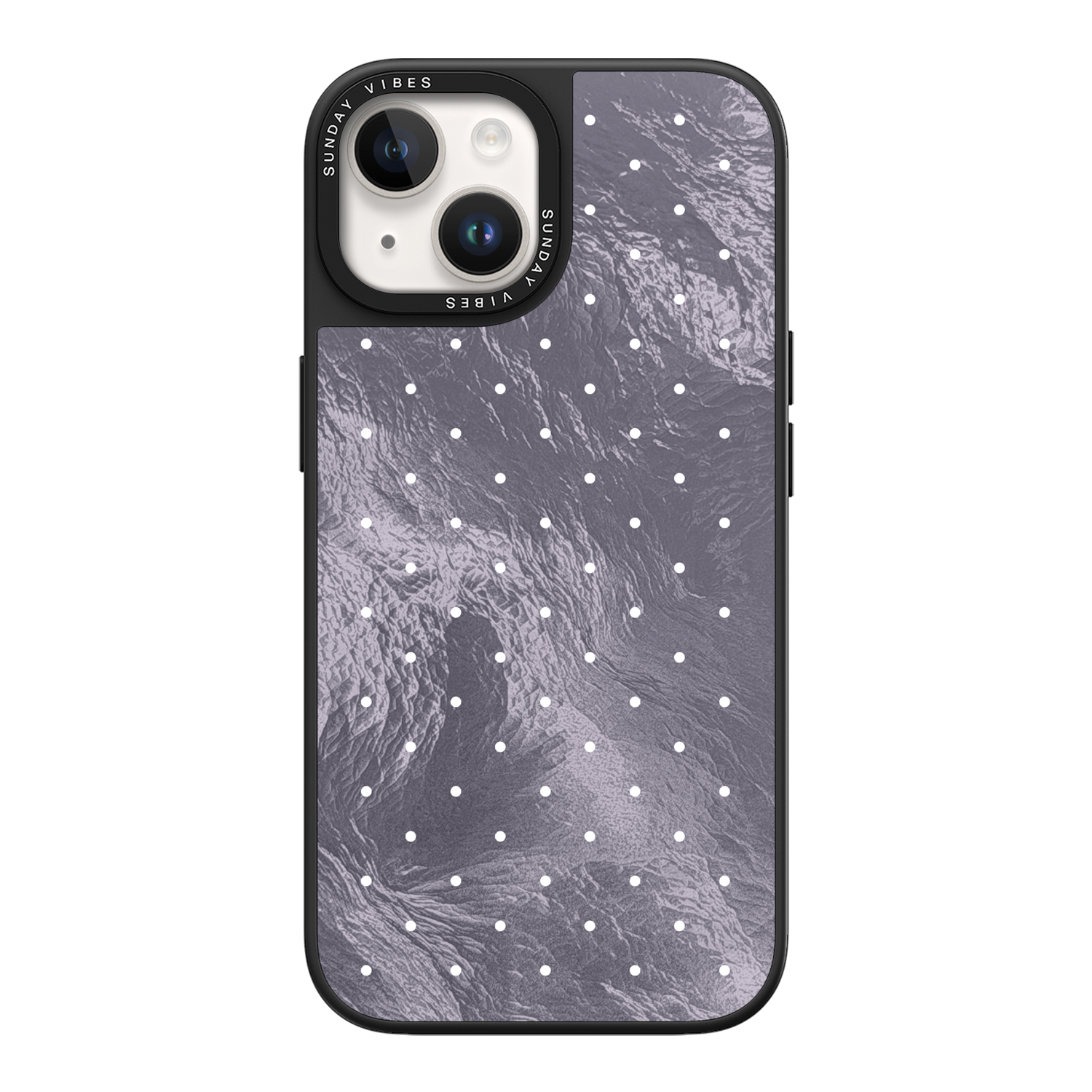 Silver Moon Dots iPhone Case