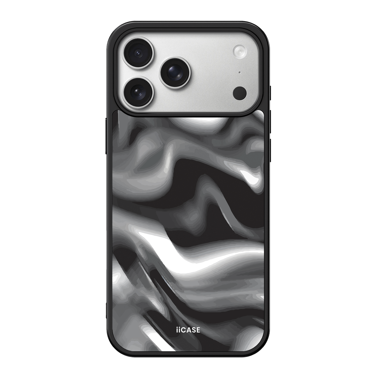 Monochrome Waves Elite iPhone Case