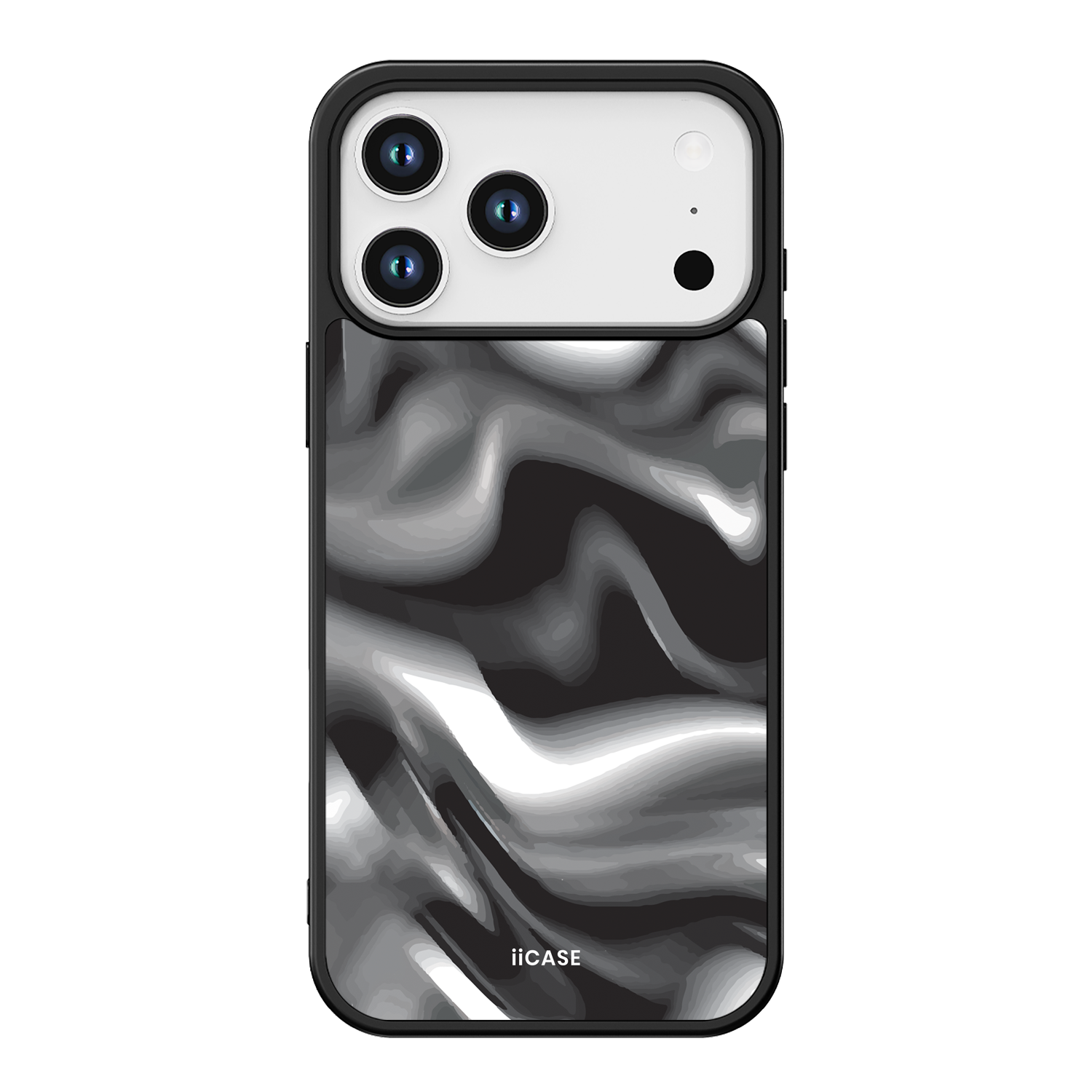 Monochrome Waves Elite iPhone Case