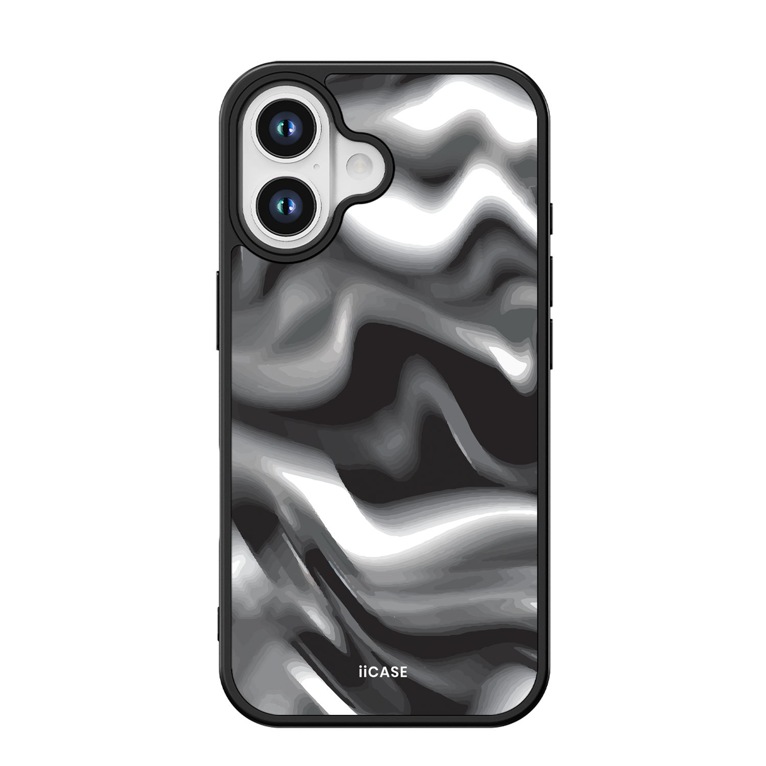 Monochrome Waves Elite iPhone Case