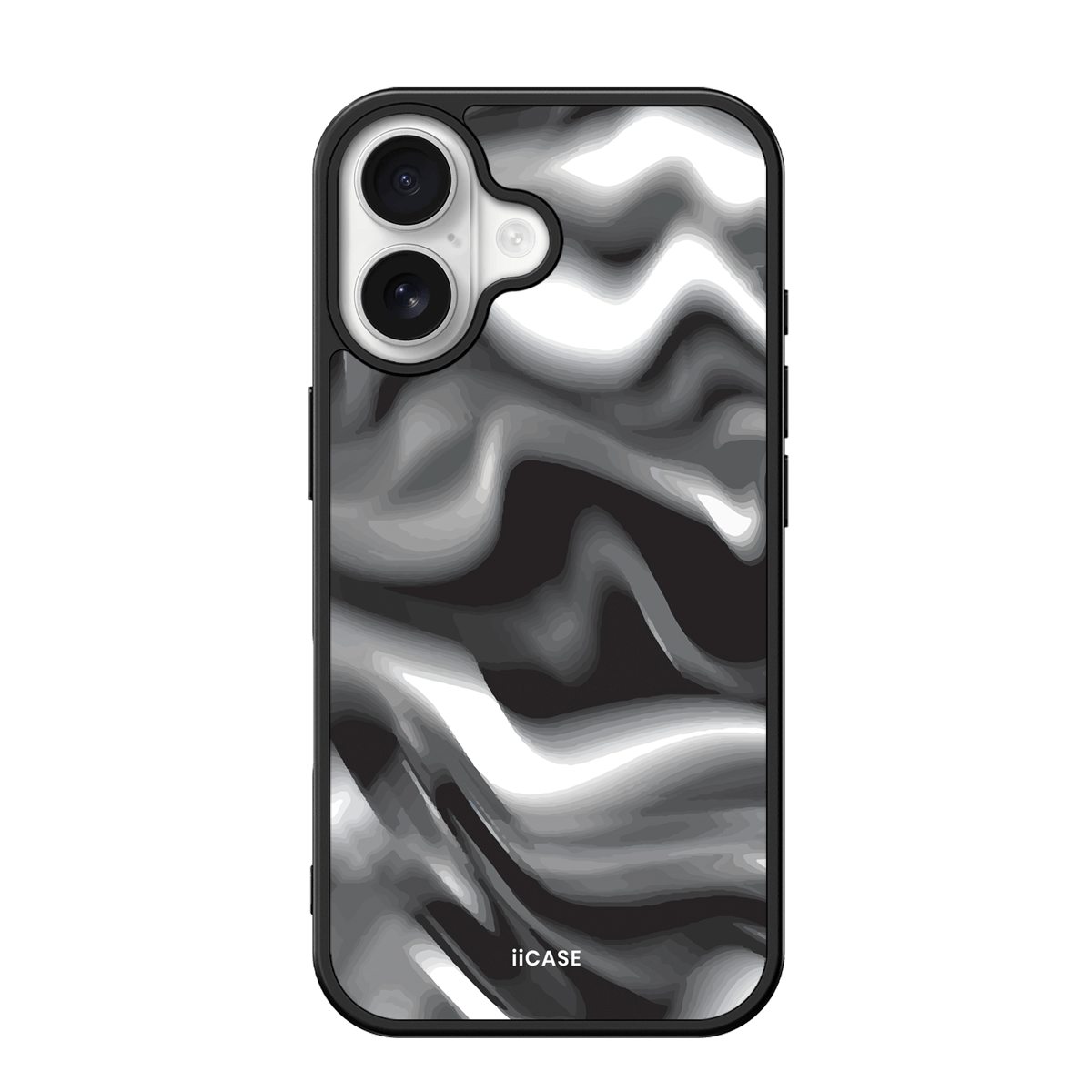 Monochrome Waves Elite iPhone Case