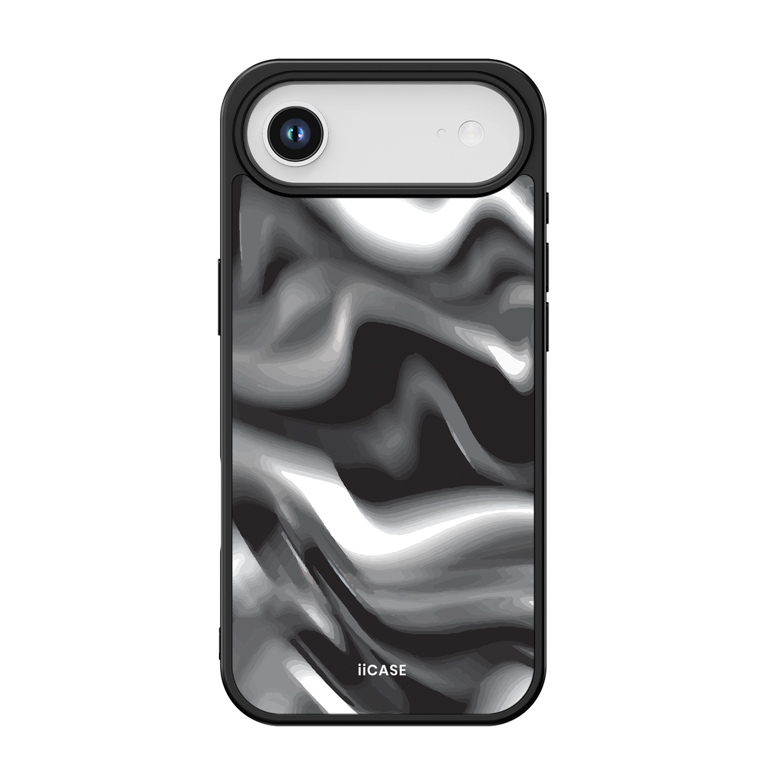 Monochrome Waves Elite iPhone Case