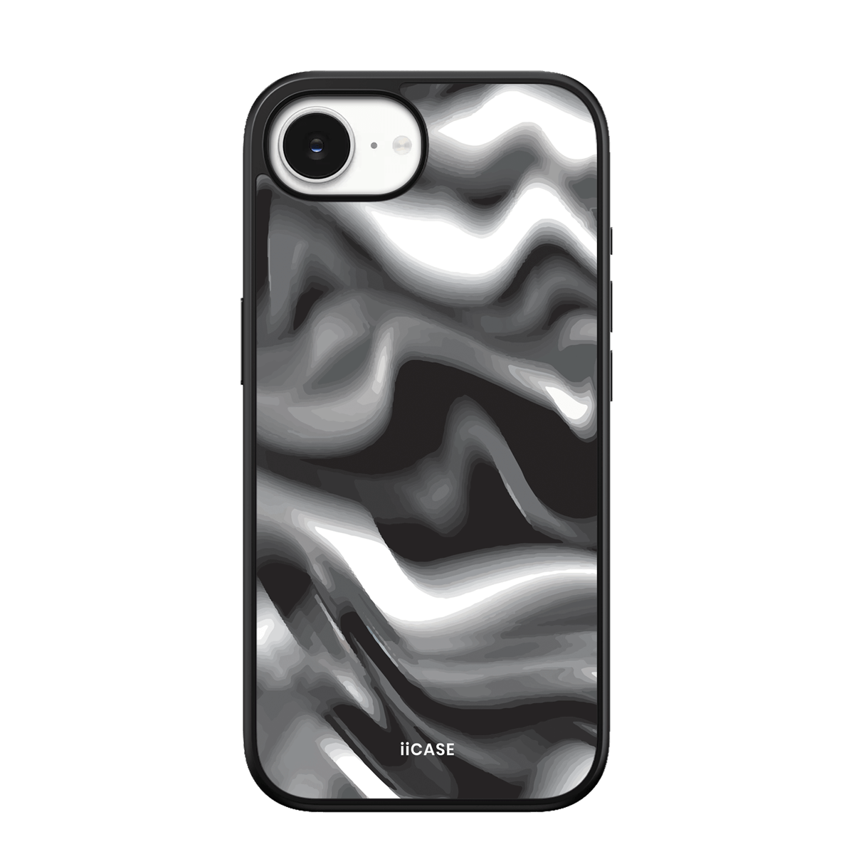Monochrome Waves Elite iPhone Case