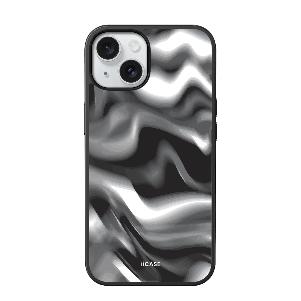 Monochrome Waves Elite iPhone Case