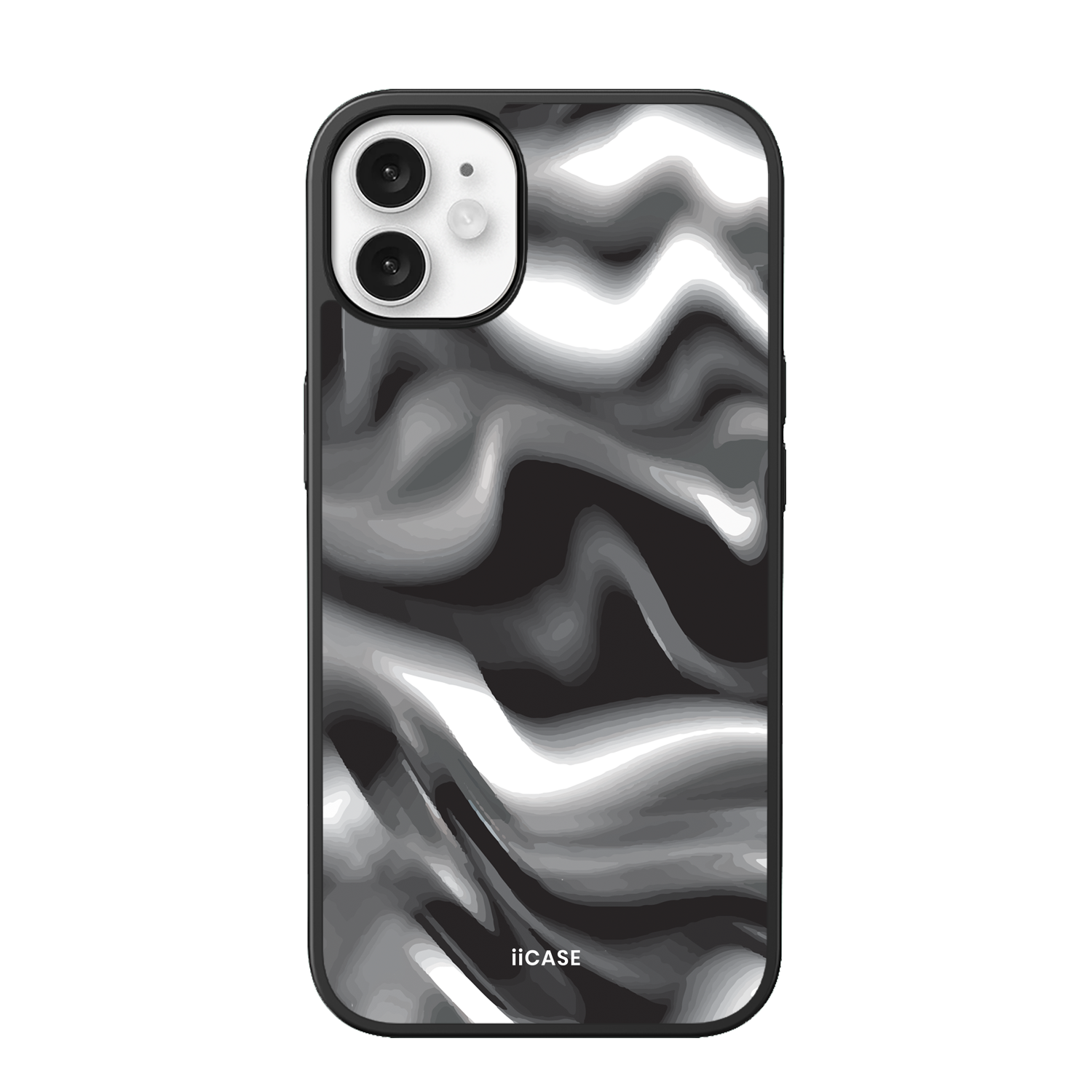 Monochrome Waves Elite iPhone Case