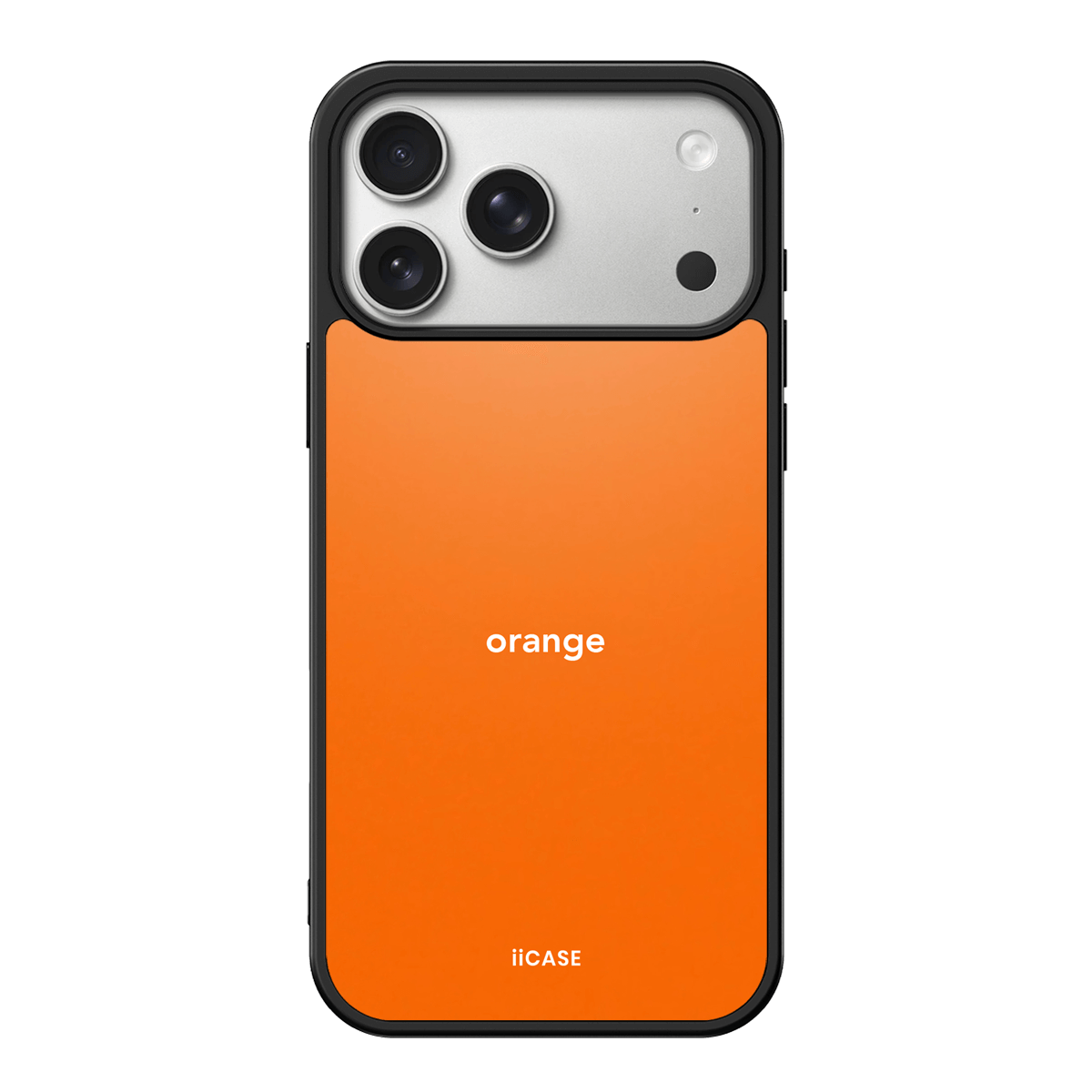 Vibrant Orange Typography iPhone Case