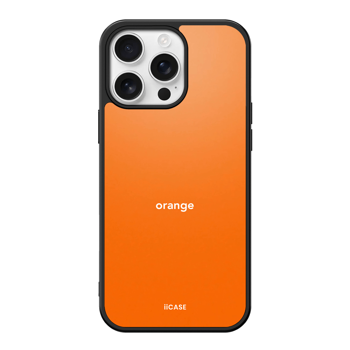 Vibrant Orange Typography iPhone Case