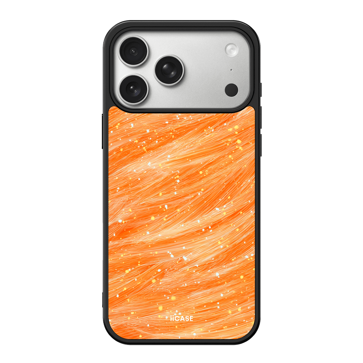 Orange Glimmering Brushstroke iPhone Case