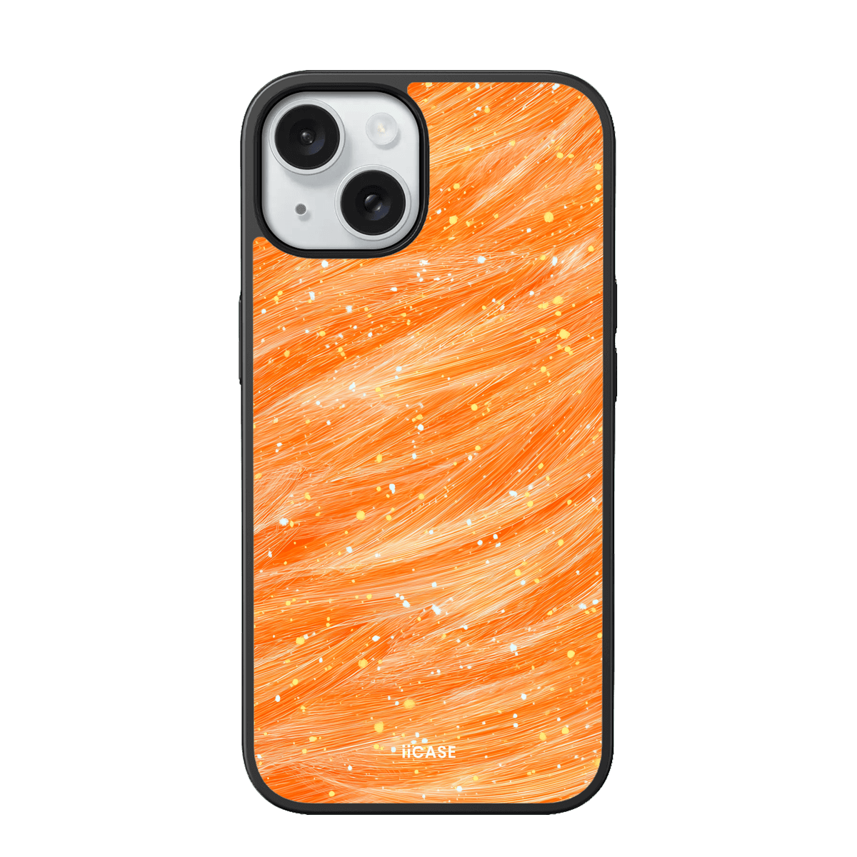 Orange Glimmering Brushstroke iPhone Case