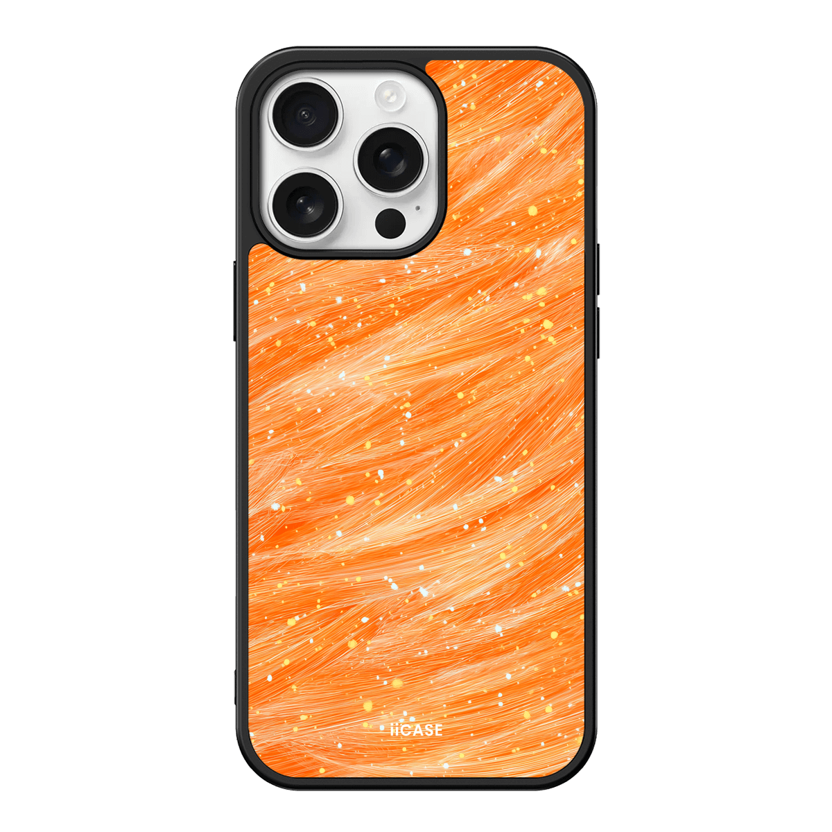 Orange Glimmering Brushstroke iPhone Case