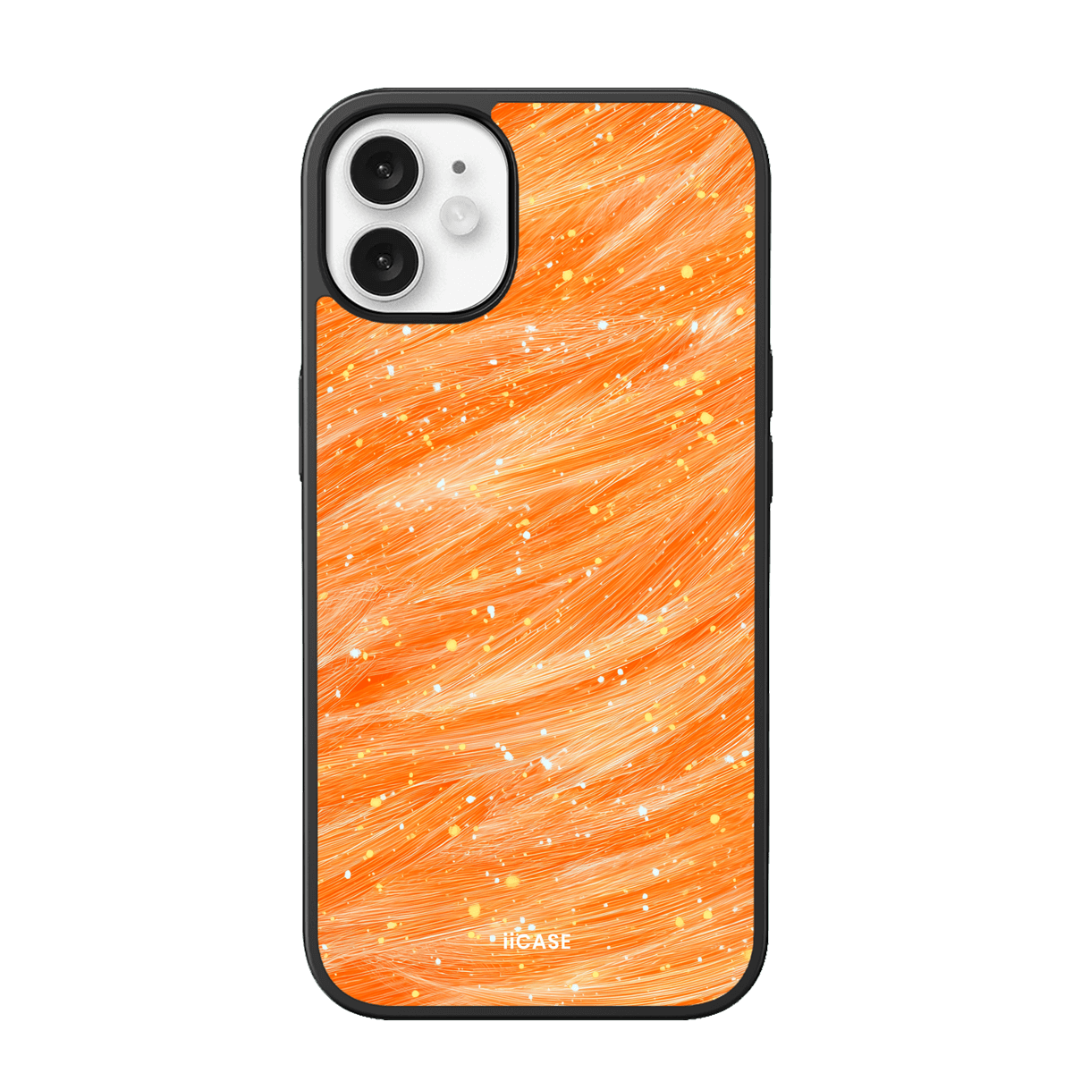 Orange Glimmering Brushstroke iPhone Case