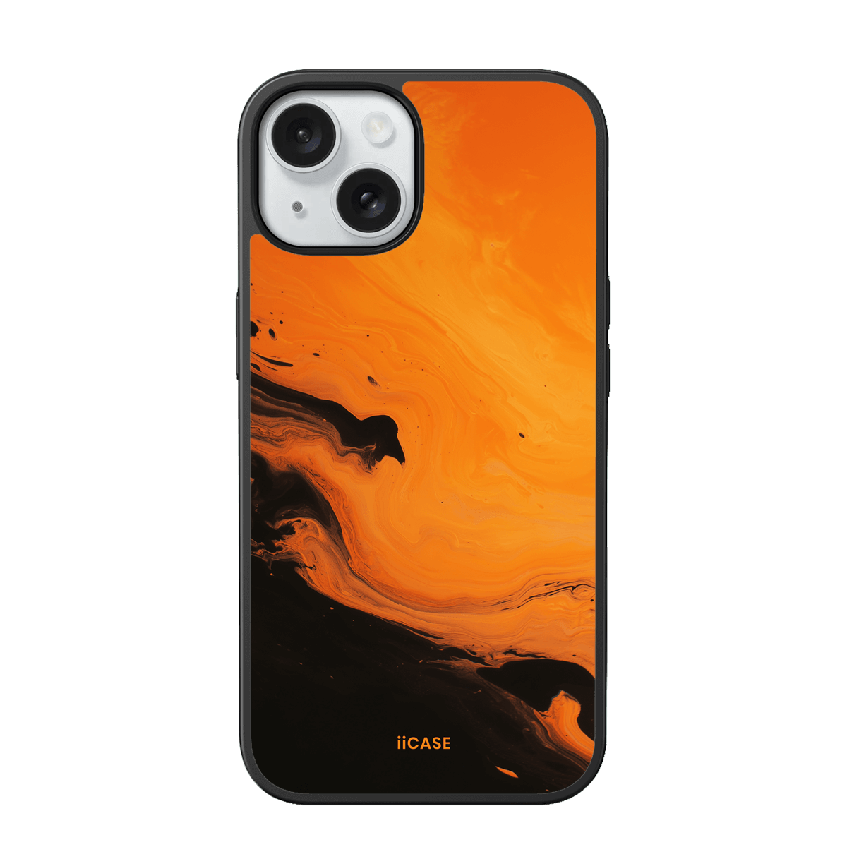 Orange Fluid Art iPhone Case