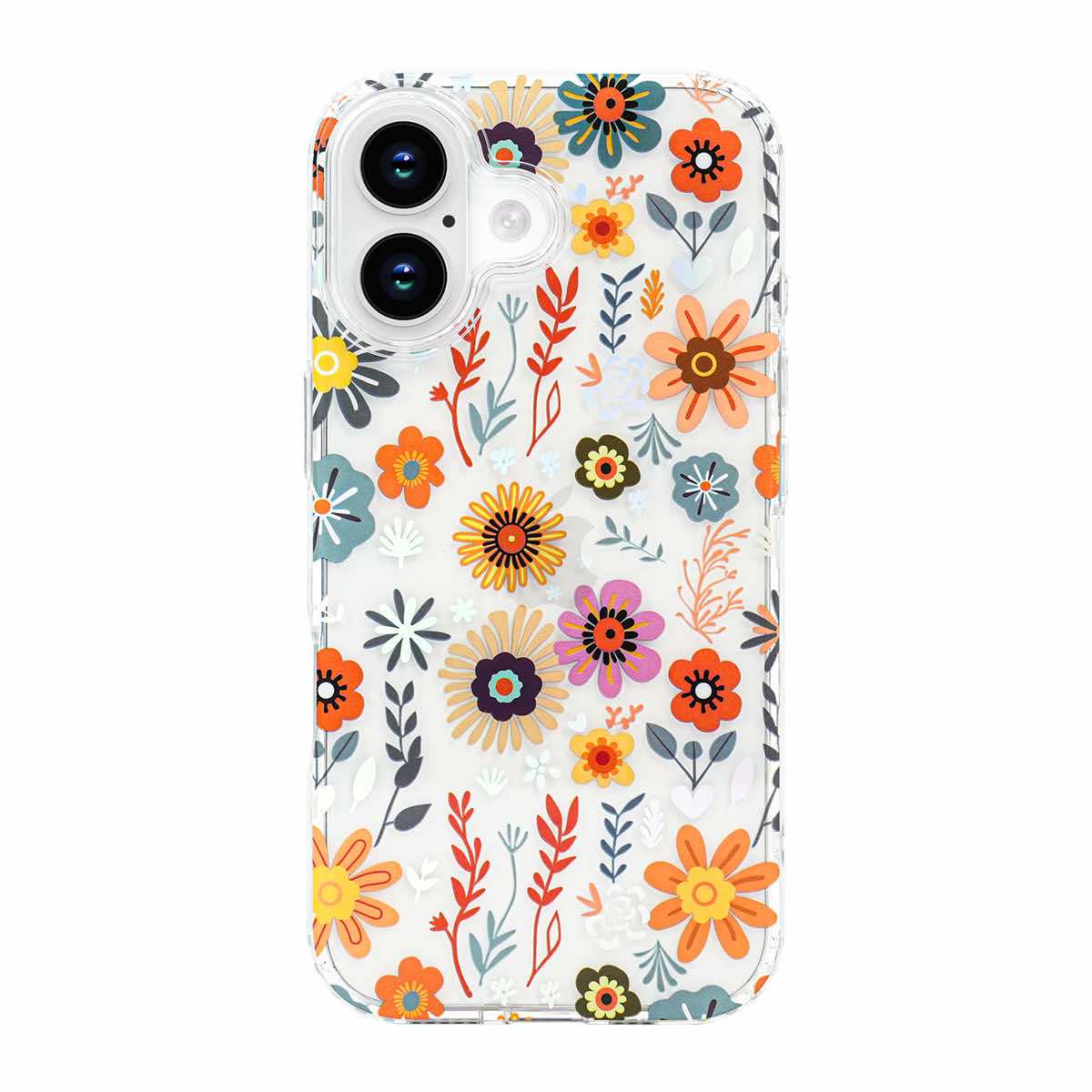 Holographic Vibrant Wildflower Clear iPhone Case