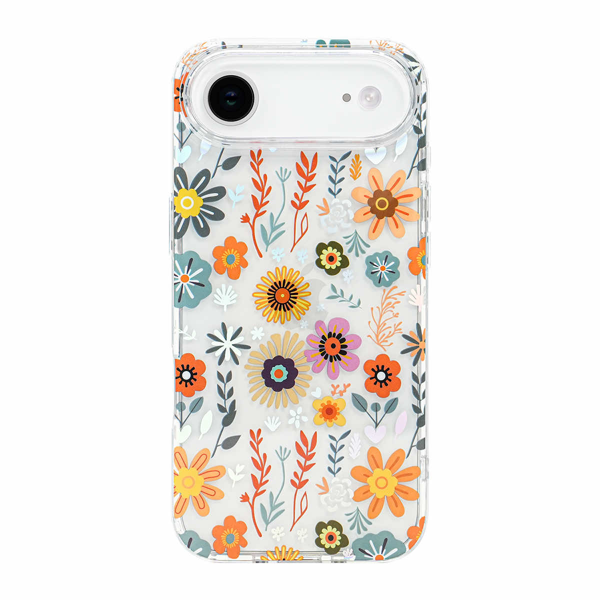 Holographic Vibrant Wildflower Clear iPhone Case