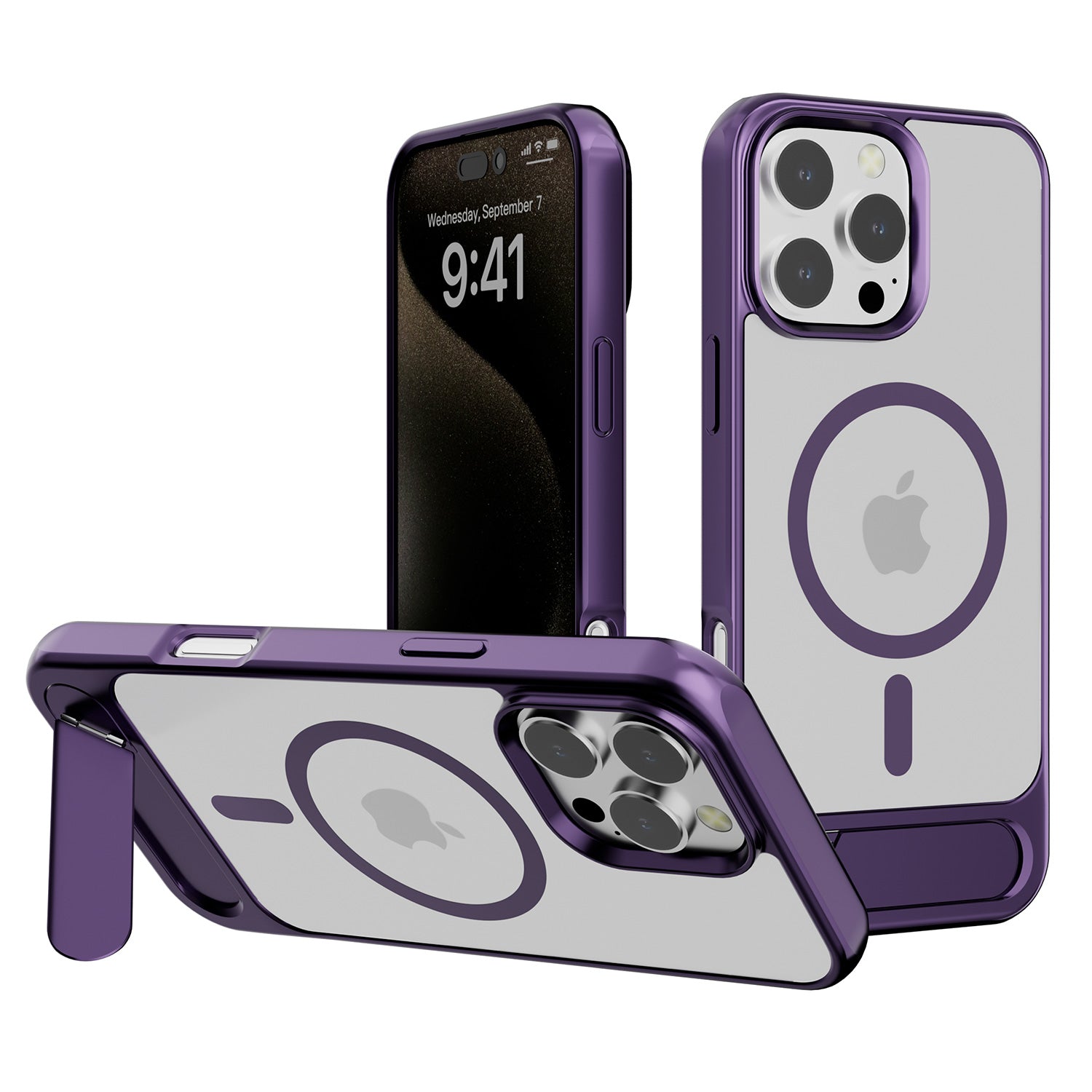 Kickstand Metalic Protective iPhone Case