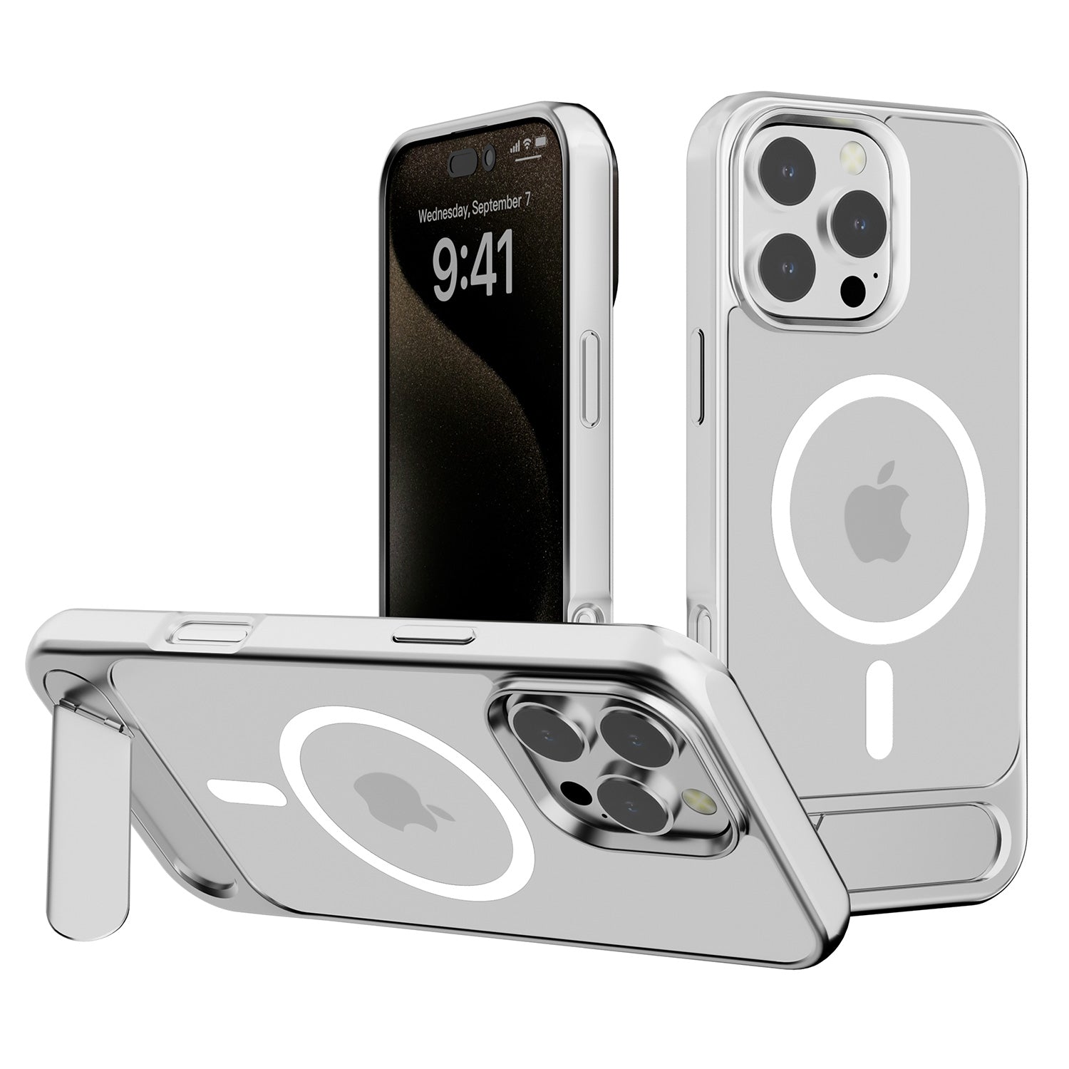 Kickstand Metalic Protective iPhone Case