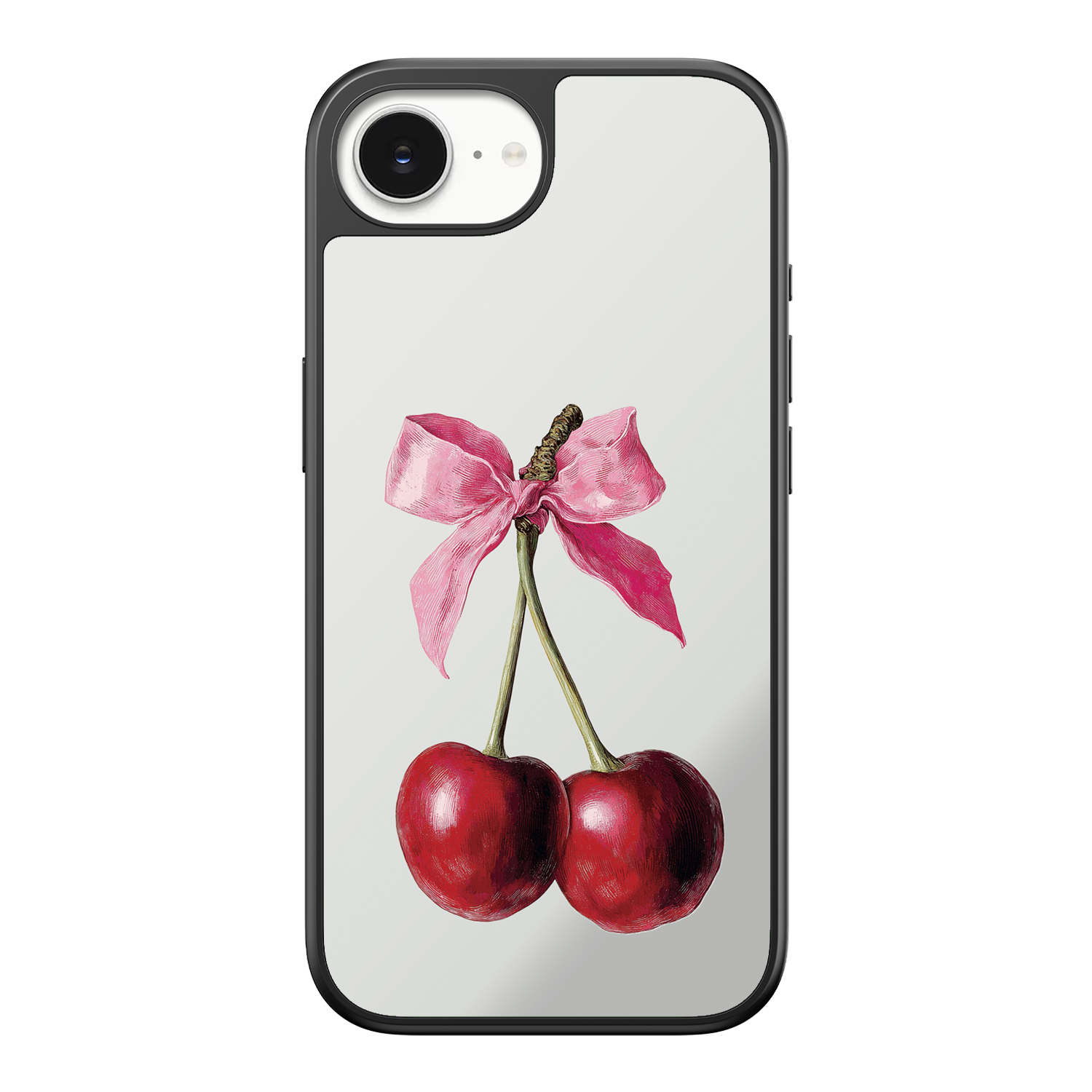 Cherry Charm Mirror iPhone Case