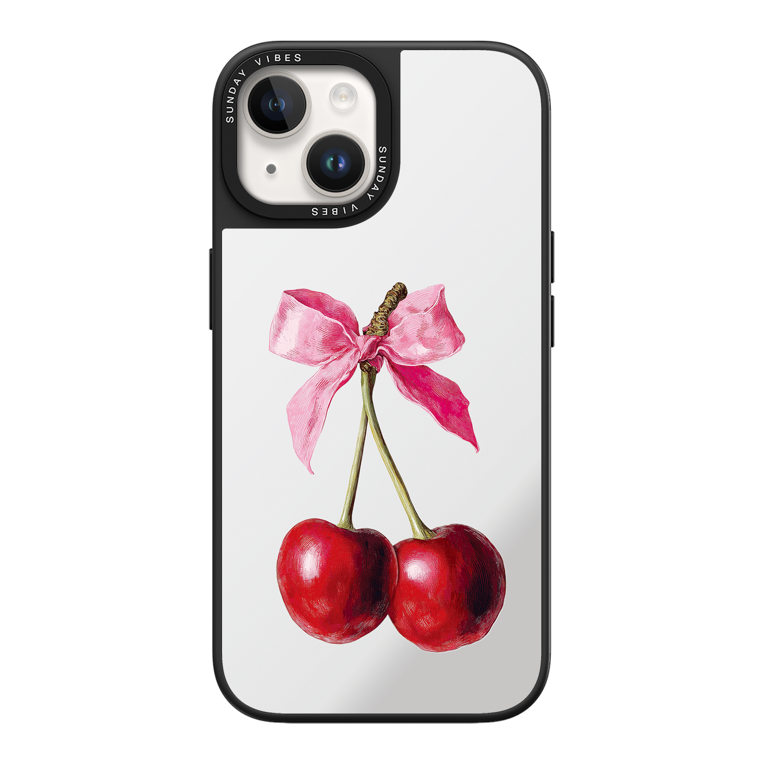 Cherry Charm Mirror iPhone Case