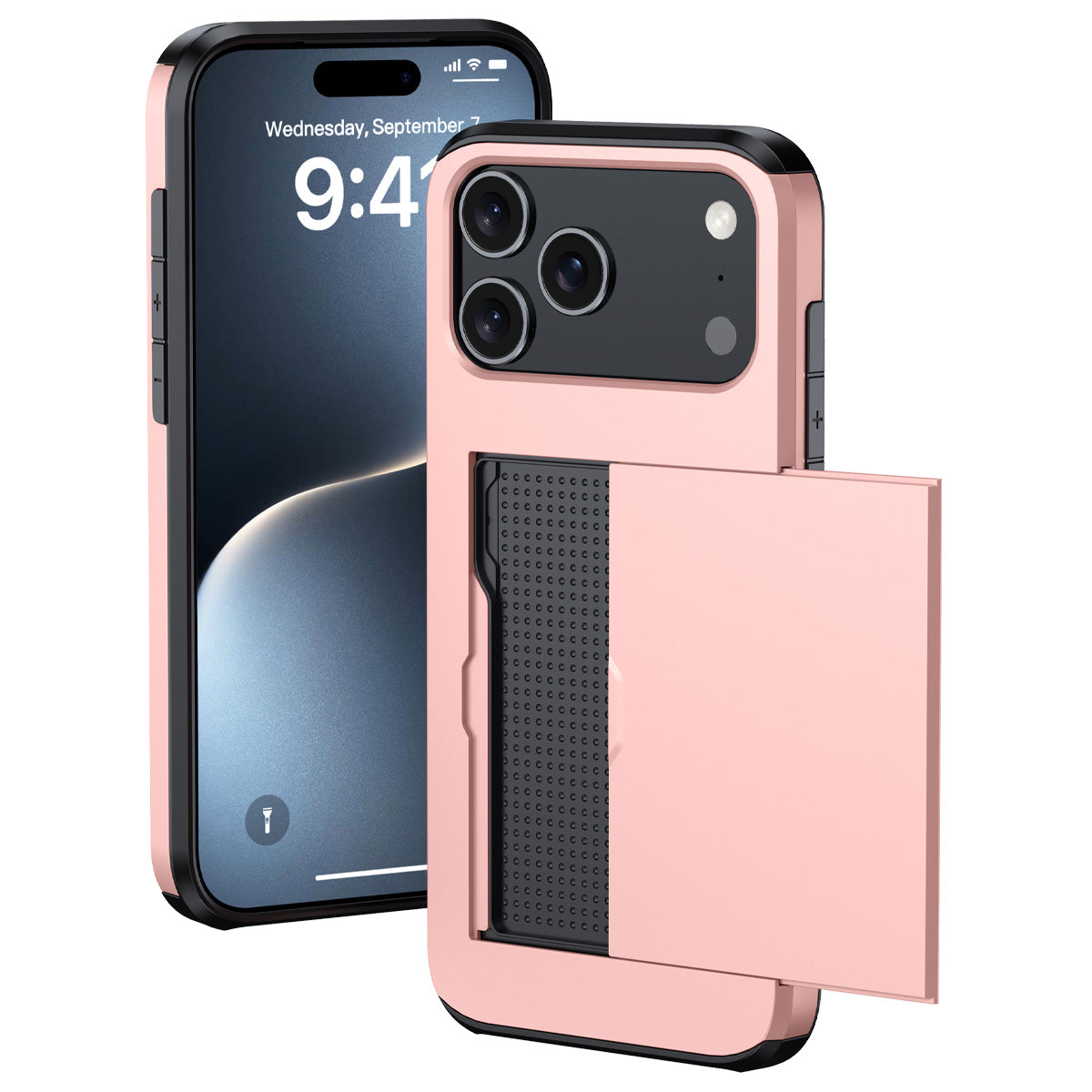 Protective slide card pocket iPhone Case