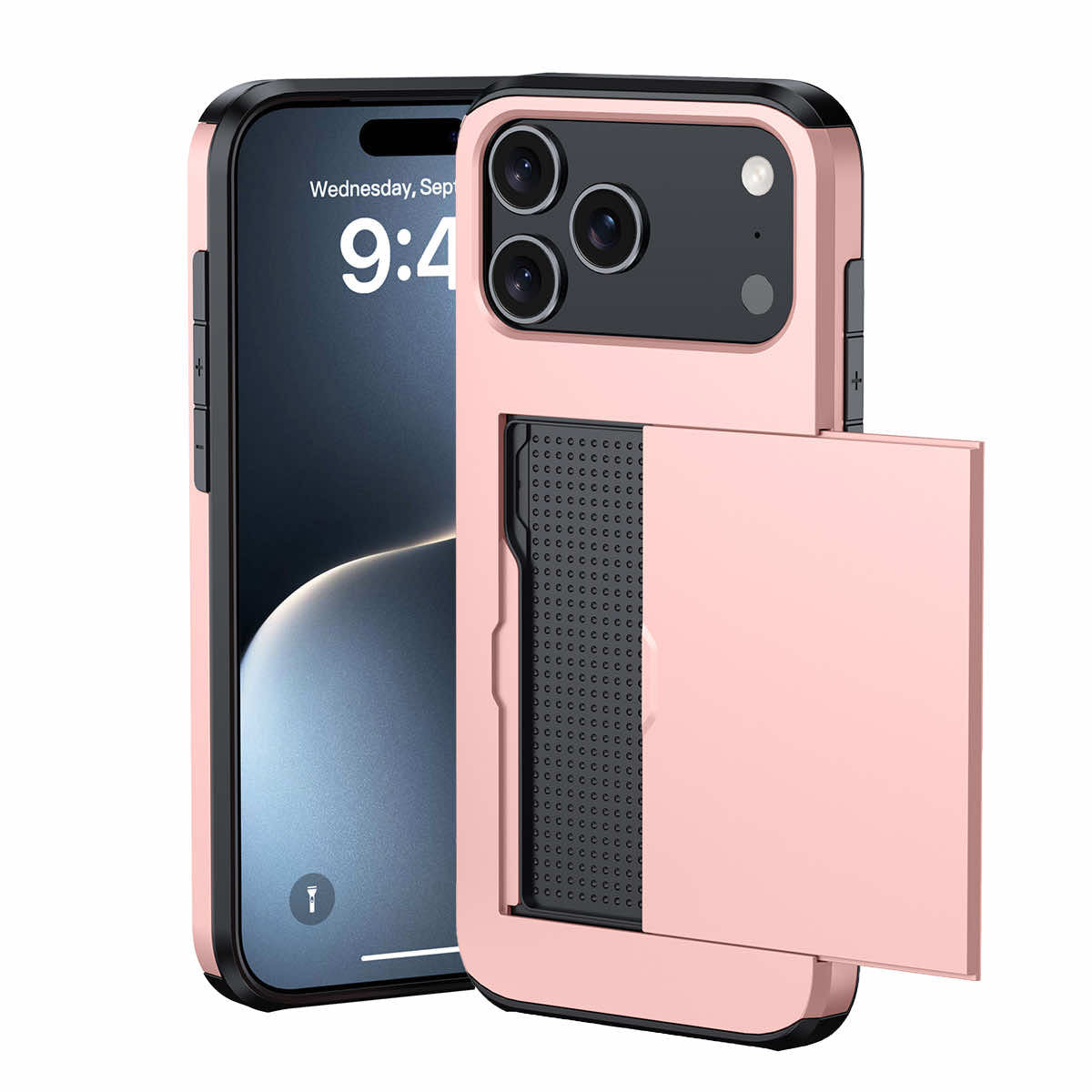 Protective slide card pocket iPhone Case