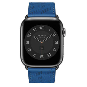 H Diagonal Genuine Leather Single Tour Apple Watch Band - iiCase