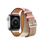 Genuine leather fashion contrast colour Apple Watch Band Double Tour - iiCase