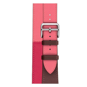 Genuine leather fashion contrast colour Apple Watch Band Double Tour - iiCase