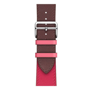 Genuine leather fashion contrast colour Apple Watch Band single tour - iiCase