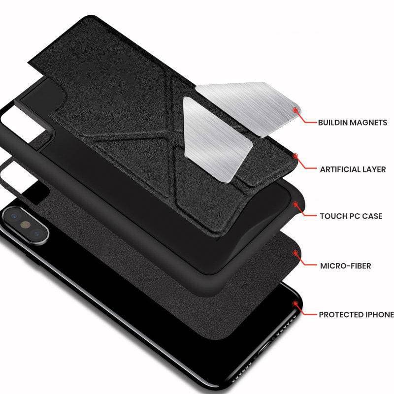 Magnet smart kickstand stylish protective iPhone Case - iiCase
