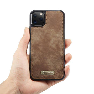 Vintage leather mega storage wallet detachable iPhone case - iiCase