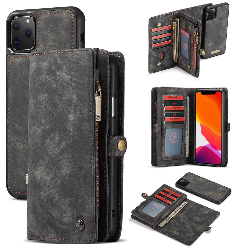 Vintage leather mega storage wallet detachable iPhone case - iiCase