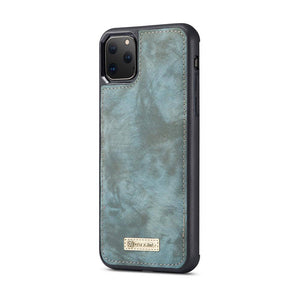 Vintage leather mega storage wallet detachable iPhone case - iiCase