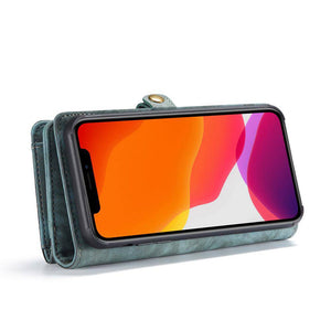 Vintage leather mega storage wallet detachable iPhone case - iiCase