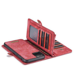 Vintage leather mega storage wallet detachable iPhone case - iiCase