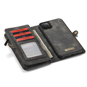 Vintage leather mega storage wallet detachable iPhone case - iiCase