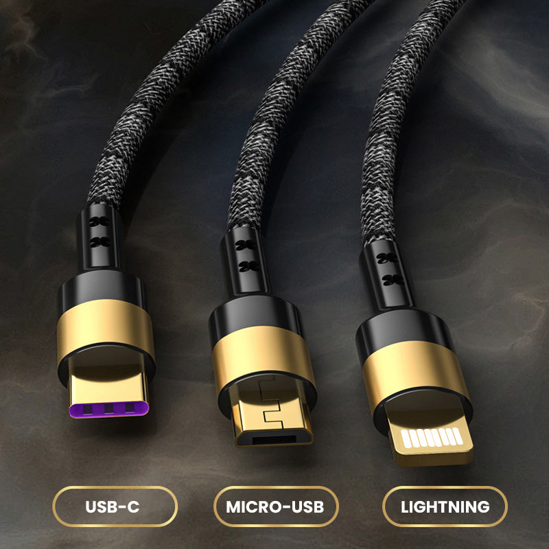 3-in-1 Fast Charging Cable (1.2M & 2M)