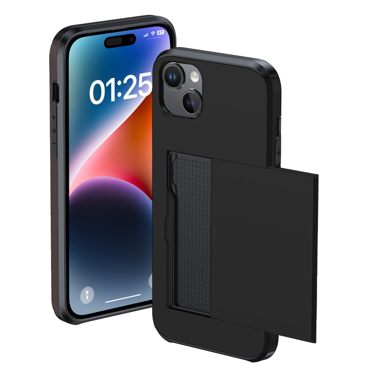 Protective slide card pocket iPhone Case