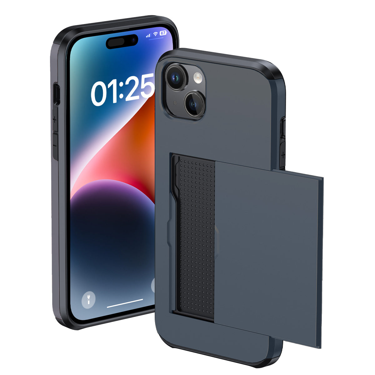 Protective slide card pocket iPhone Case