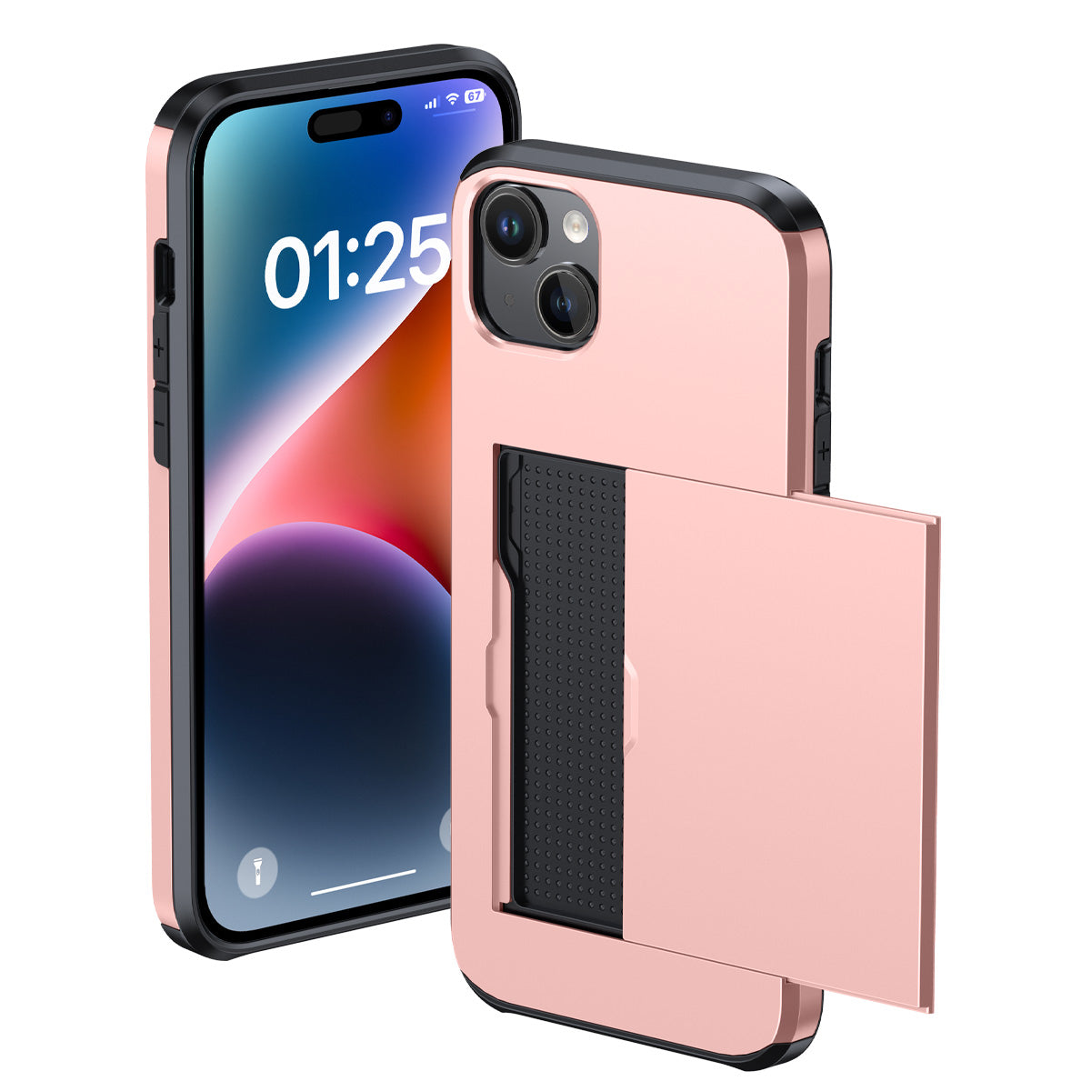 Protective slide card pocket iPhone Case
