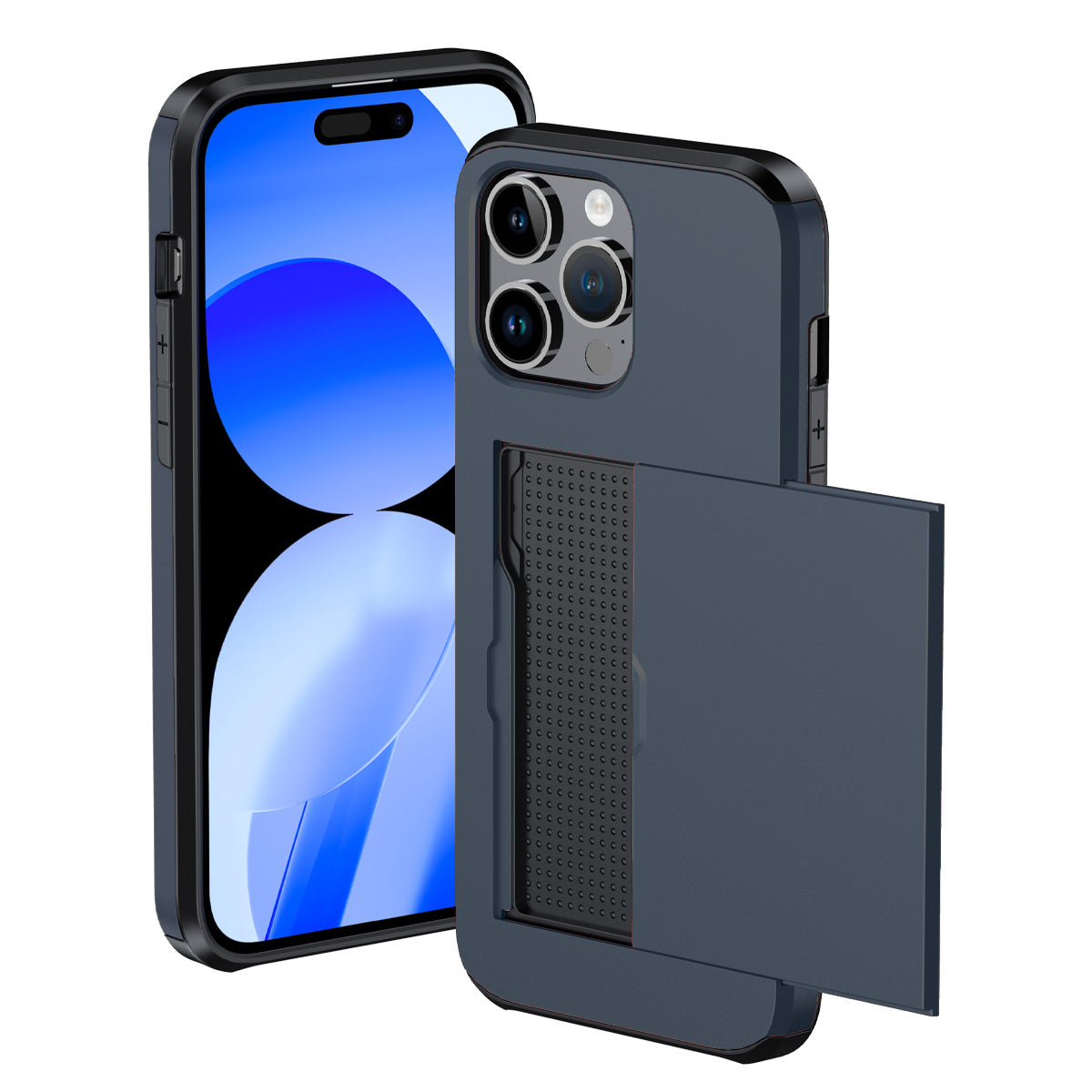 Protective slide card pocket iPhone Case