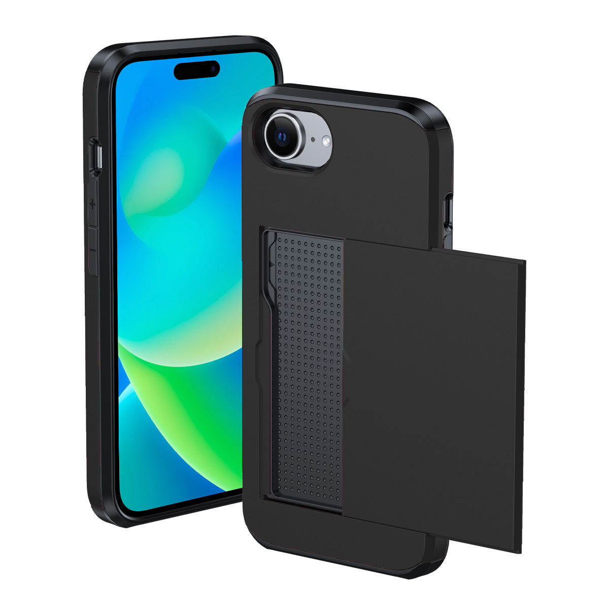 Protective slide card pocket iPhone Case